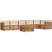 Syfax Ensemble de canapés d'extérieur 7 pcs Naturel