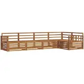 Syfax Ensemble de canapés d'extérieur 5 pcs Naturel