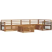 Syfax Ensemble de canapés d'extérieur 6 pcs Naturel