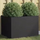 Prolenta Maison Exclusive - Bac à plantes noir 62x47x46 cm en acier