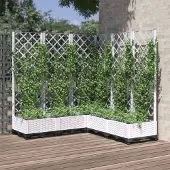 Prolenta Maison Exclusive - Jardinière avec treillis Blanc 120x120x121,5 cm PP
