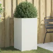 Prolenta Maison Exclusive - Bac à plantes blanc 42x38x75 cm en acier