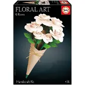 Educa Set de Création - Floral Art - 6 White Roses - - UneTaille - Set de Création