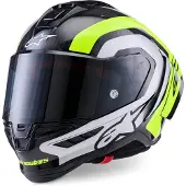 Alpinestars Casque intégral Supertech R10 Arius Noir / Argent / Jaune fluo M