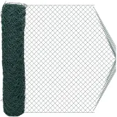 vidaXL , clôture en treillis métallique, acier, vert, dimensions : 2 x 20 mètres