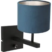 Steinhauer Applique en velours Stang bleu avec du noir