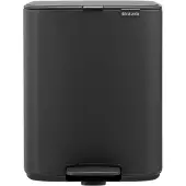 Brabantia Poubelle à Pédale Bo 12l Design Compact, Ouverture Facile Au Pied - International Bv