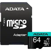 ADATA Microsdxc Uhs-i Class 10 64gb Memory Card Noir