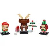 LEGO 40353 Brickheadz : Reno, Elfo et Elfillo, décorations et ornements de Noël, set de construction pour enfants à partir de 10 ans