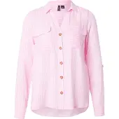 Vero Moda Chemisier 'VMBUMPY' rose clair / blanc