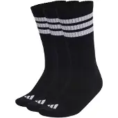 Adidas Chaussettes '3-Stripes Cushioned Crew 3 Pair Pack' noir / blanc cassé