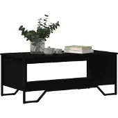 vidaXL Table basse noire 100x51x40 cm Bois composite