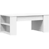 vidaXL Table basse blanche 102x55x42 cm Bois composite