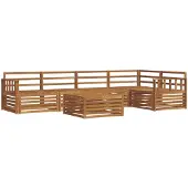 Syfax Ensemble de canapés d'extérieur 6 pcs Naturel