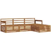vidaXL Ensemble de canapés d'extérieur Nature 249,5 x 162,5 x 73 cm