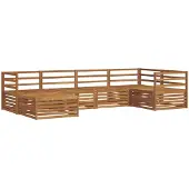 vidaXL Ensemble de canapés d'extérieur 6 pièces en bois massif d'acacia naturel