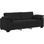 vidaXL Canapé 3 places noir 220x77x82 cm Velours