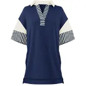 Imily Bela Robe bleu marine / blanc