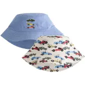 Next Chapeau crème / bleu clair / rouge