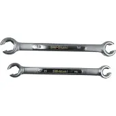 SW-Stahl 01450SB Jeu de clés pour conduites de frein en 2 parties I Clé à vis I Clé à vis hexagonale en acier au chrome-vanadium
