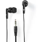 Nedis casque d'écoute avec câble - 3.5 mm - longueur de câble : 1.20 m - réglage du volume - noir