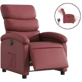 Sonstiges Fauteuil inclinable électrique Rouge bordeaux Similicuir