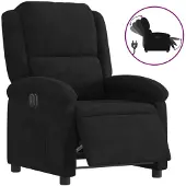 Syfax Fauteuil inclinable électrique noir velours