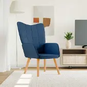 Prolenta Maison Exclusive - Fauteuil relax bleu tissu