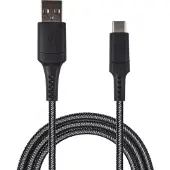 2GO 795822 USB Ladekabel "Xtreme"-schwarz-100cm für USB Type C 3.1