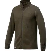 Woolpower Veste zippée intégrale Merino Mid Layer, modèle 600, couleur vert forêt