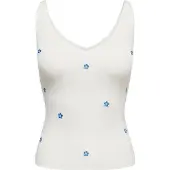 JDY Tops en tricot 'JDYNANNA' azur / jaune / blanc
