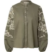 Mos Mosh Chemisier 'MMLouis' olive / blanc