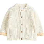 Next Cardigan orange / blanc cassé