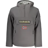 Napapijri Veste anorak imperméable Rainforest Pocket 2, gris foncé, référence NP0A4GMDH981
