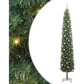 vidaXL Sapin de Noël artificiel Vert 300 cm PVC et acier et plastique