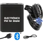 ELECTRONICX Adaptateur Bluetooth AUX 8 Pin ▶ pour Fiat Smart Lancia iPhone iPad iPod - montage direct kit mains libres streaming audio
