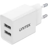 UNITEK Chargeur UNTIEK 2 ports USB-A. 12 W. Blanc. P1113A-EU