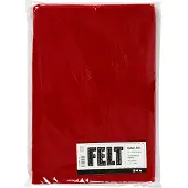 Creativ Company Feutre de bricolage, rouge antique, A4, 10 feuilles
