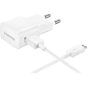 Samsung , Chargeur secteur avec câble détachable Micro USB 2A Original , Blanc