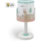 DALBER Lampe de table pour chambre d’enfant Loving Deer blanc