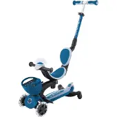 Globber GO-UP BABY 360 LIGHTS - 3in1 Vélo assis, trottinette, réglable, roues LED, module LED, bleu pétrole