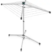 Leifheit Séchoir parapluie 140 LinoPop-Up 82500, étendoir intérieur et extérieur avec 14m d'étendage, transport et rangement facile
