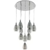 Eglo Lampe suspendue 10 lumières Siracusa chrome