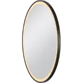 SLV TRUKKO 80 miroir Ø 80 cm, chromé, bord noir