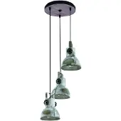Eglo Lampe pendante industrielle Barnstaple Noir et brun