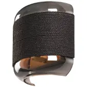 SLV Applique de chambre à coucher Pantilo Rope noir avec verre fumé