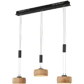 FISCHER&HONSEL GMBH Lampe suspendue 3 lumières Shine-Wood noir