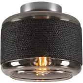 SLV Plafonnier en verre Pantilo Rope 19 Ø 19cm - or avec ambre