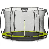 Exit Silhouette Trampoline ø305cm – avec Filet de sécurité – Enterré – Rond – pour Enfants – Vert