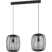 Eglo Lampe suspendue 2 lumières Rinroe conception noir